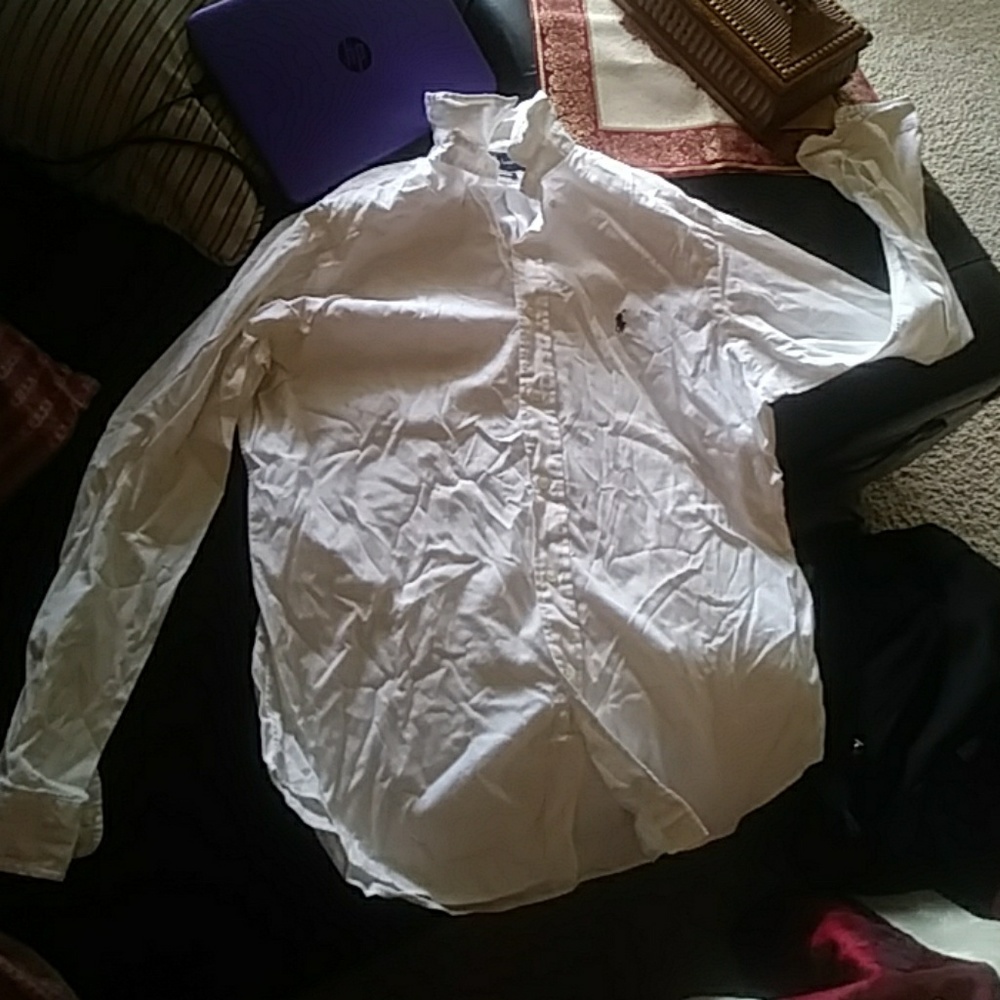 Polo Ralph Lauren white oxford button down large